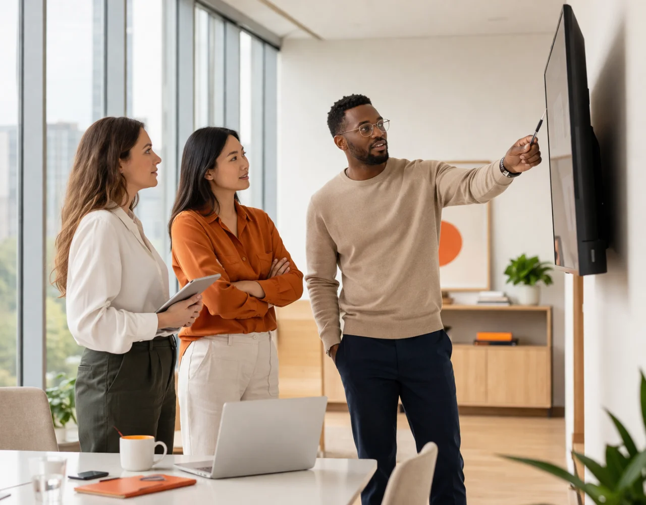 Sourcinq team discussing wholesale sourcing strategy